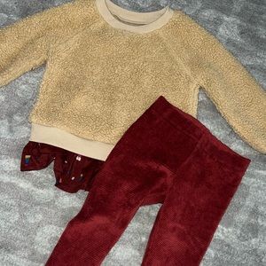 Toddler girl 2pc Tucker + Tate fall outfit